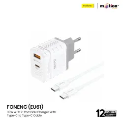 FONENG (EU61) 30W A+C 2-Port GaN Charger With Type-C to Type-C Cable