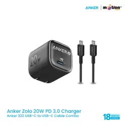 Anker Combo Zolo 20W Charger & 322 USB-C to