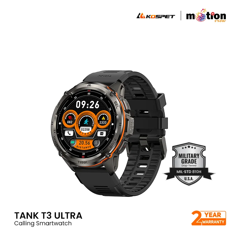 KOSPET TANK T3 Ultra Calling with GPS Smart watch in Bangladesh