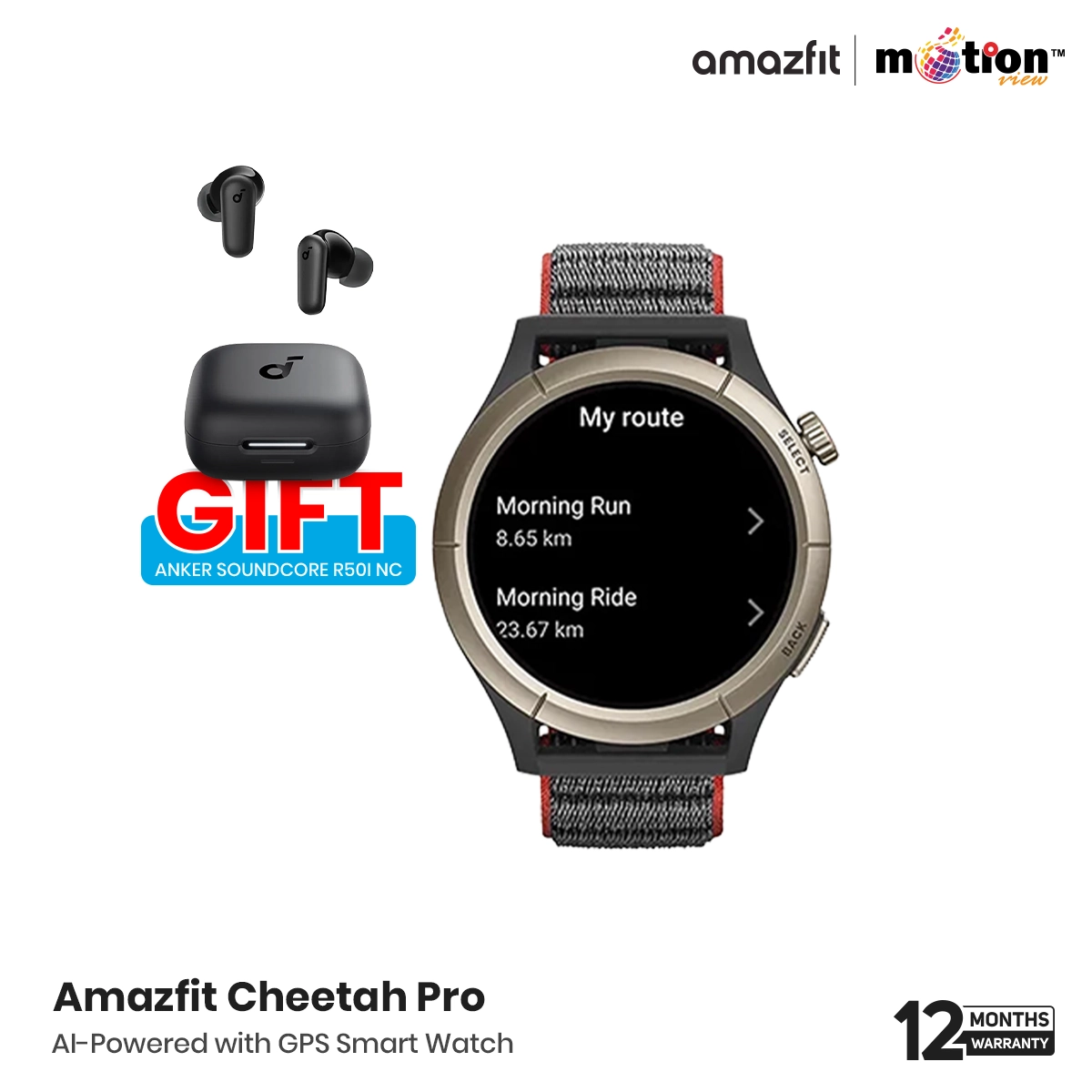 Amazfit Cheetah Square AI-powered GPS Smart Watch